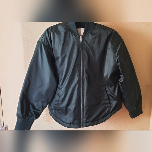 Wild Fable Green Bomber Puffer Jacket - Picture 2 of 5